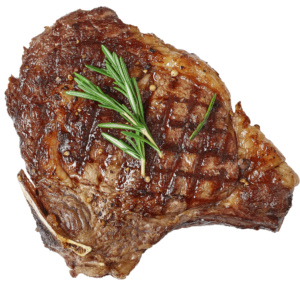 Close up image of grilled meat